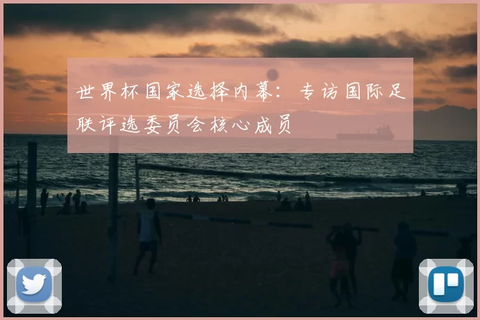世界杯国家选择内幕:专访国际足联评选委员会核心成员