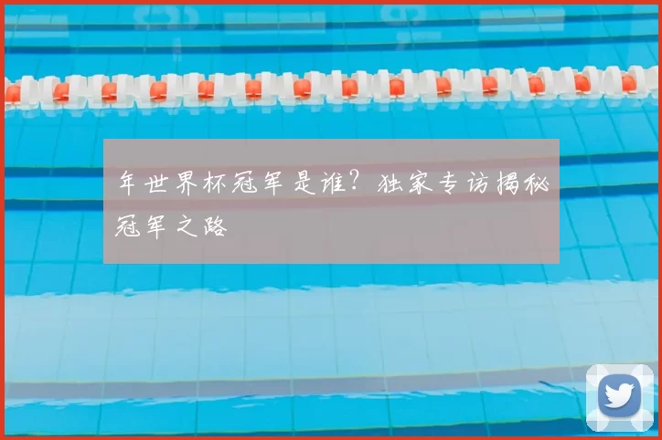 年世界杯冠军是谁?独家专访揭秘冠军之路